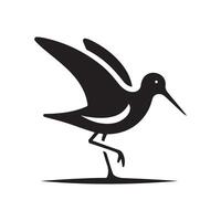Sandpiper Silhouette Vectors for Beach Resorts and Coastal Business Graphics