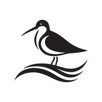 Elegant Sandpiper Silhouette Vectors for Nature and Bird Illustration Projects
