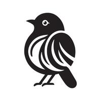 Robin Silhouette Vectors for Brochures and Wildlife Art