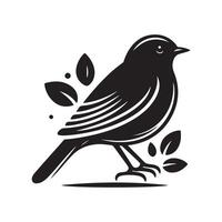 Stylized Robin Silhouette Vectors for Unique Graphic Designs