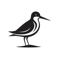 Sandpiper Silhouette Vectors for Artistic Illustrations and Custom Graphics