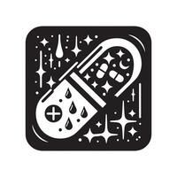 Versatile Medicine Icon Silhouette Vectors for Health and Safety Graphics