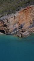 seaside cave and beach view video