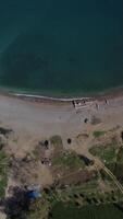 aerial view of a bay in the mediterranean video