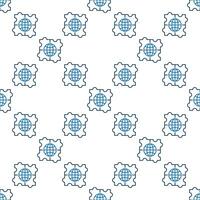 Puzzle with Earth Multipolarity outline seamless pattern vector