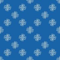 Earth Globe and Arrows Multipolarity thin line seamless pattern vector