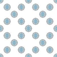 Earth in Target Multipolarity seamless pattern in thin line style vector