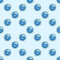 Arrows Around Earth Planet Multipolarity blue seamless pattern vector