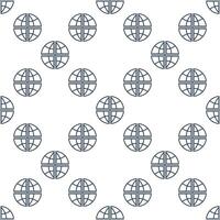Earth Globe International Relations linear seamless pattern vector