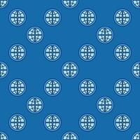 Multipolarity with Earth Globe blue seamless pattern vector