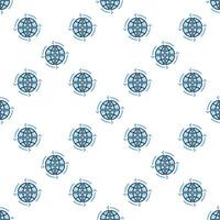 Earth Globe with Arrows Multipolarity blue seamless pattern vector