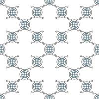 International Relations round linear seamless pattern vector