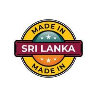 Made in Sri Lanka label icon emblem isolated on white background vector