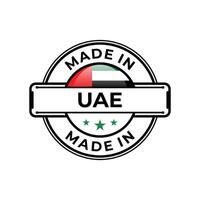 Made in UAE label icon emblem isolated on white background vector