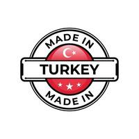Made in Turkey label icon emblem isolated on white background vector