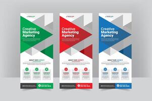 Sleek Digital Marketing Roll-Up Banner Design vector