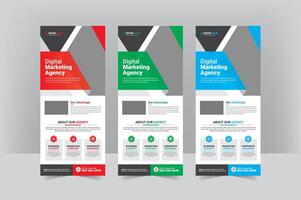 Professional Digital Standee Roll-Up Banner Design vector