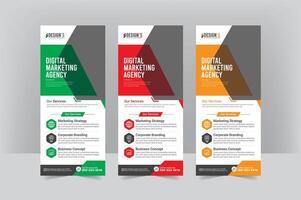 Digital Marketing Standee Roll-Up Banner Design vector