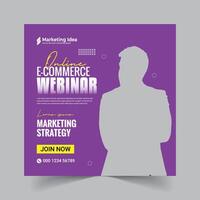 Editable Webinar Poster Design EPS Free Template vector