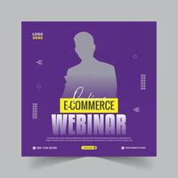 Customizable Free EPS Template for Business Webinar Poster vector