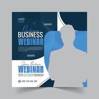 Free Webinar Poster Design EPS Template for Business vector