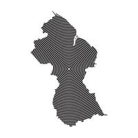 Guyana Map Illustration Icon Element Design vector
