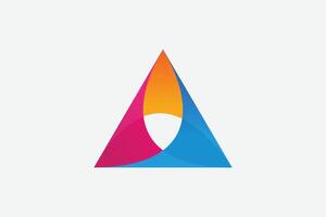 Abstract Colorful Triangle Logo Design Elements vector