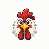 Rooster with an angry expression, illustrated as an illustration in a dramatic cartoon art style vector