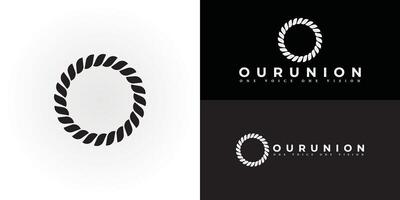 A modern minimalist logo design is perfect for social movements logo. It features a simple geometric shape of the letter O with a black-and-white color combination and can be used on various media. vector