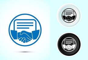 Agreement icon design for mobile and web vector