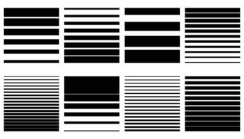 Seamless horizontal halftone patterns. Gradient striped backgrounds or wallpapers. Collection of endless striped prints or borders. vector