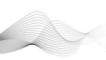Wave pattern of many dots. Pop art style. Plain wavy background or wallpaper. vector