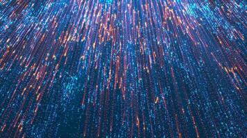 Animated Background Of Particles Pouring Down From Top. video