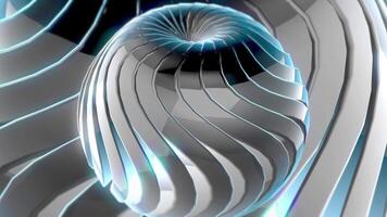 3D Animation of Background Rotation of Abstract Floating Objects 02. 4K video