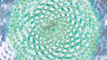 3D Abstract Round Spiral Tunnel with Particles 03. 4K video