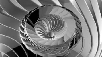 3D Animation of Background Rotation of Abstract Floating Objects 04. 4K video