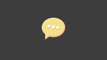 Animated chat bubble. Loop without background. video