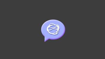 Chat bubble with stress, confusion, thinking process. Loop animation without background. video