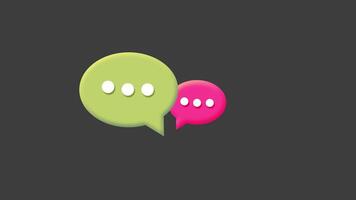 Animated chat bubbles. Loop without background. video