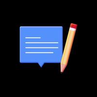 Fedback concept animation of text and pensil. Loop animation without background. video