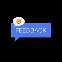 Animated feedback text without background. video