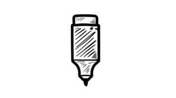 Animation forms a marker icon sketch video