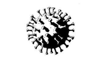Animation forms a sketch of a virus icon video