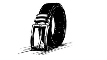 Animation forms a belt icon sketch video