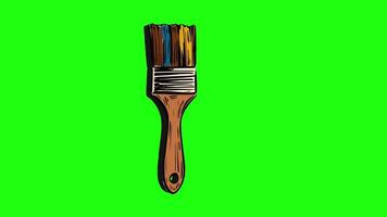 green screen animated 3d brush icon video