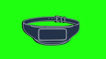 Green screen animated 3D waist bag icon video