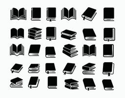 Book Silhouette Collection Template EPS file vector