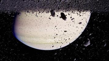 Exploration of Saturn and its captivating ring system in outer space video