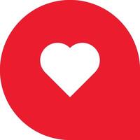 White Love with Red Circle Rounded Bubble Chat vector