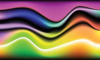 Colorful wavy gradient background. Abstract fluid motion vibrant backdrop. Suitable for poster, banner, or presentation page. vector
